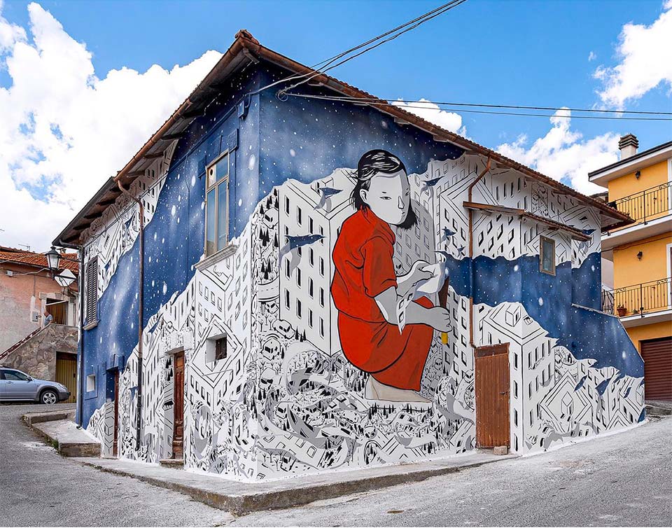 La street art rivitalizza i nostri borghi e ci aiuta a vivere meglio. Aielli, in Abruzzo, ne è l'esempio