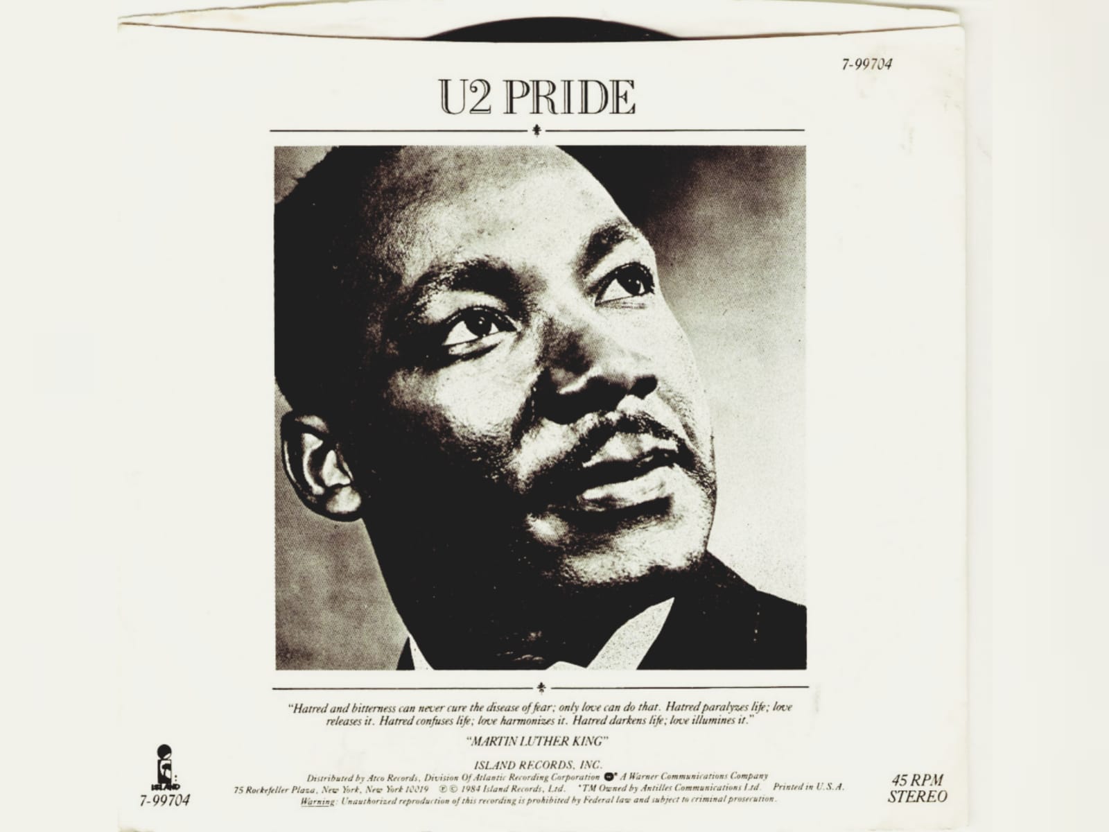 Pride (In the Name of Love). L'omaggio degli U2 a Martin Luther King