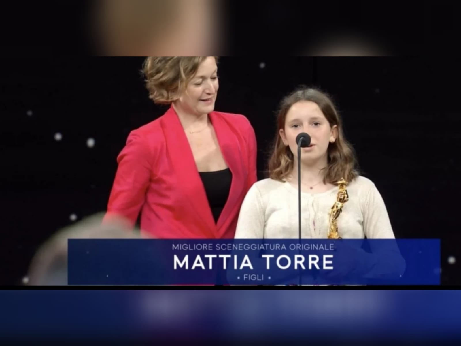 David di Donatello postumo per Mattia Torre: standing ovation per la figlia Emma