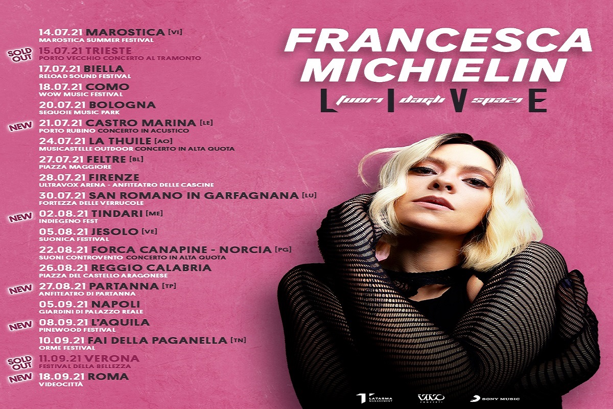 Francesca Michielin: al via il tour estivo "Live - Fuori dagli Spazi"