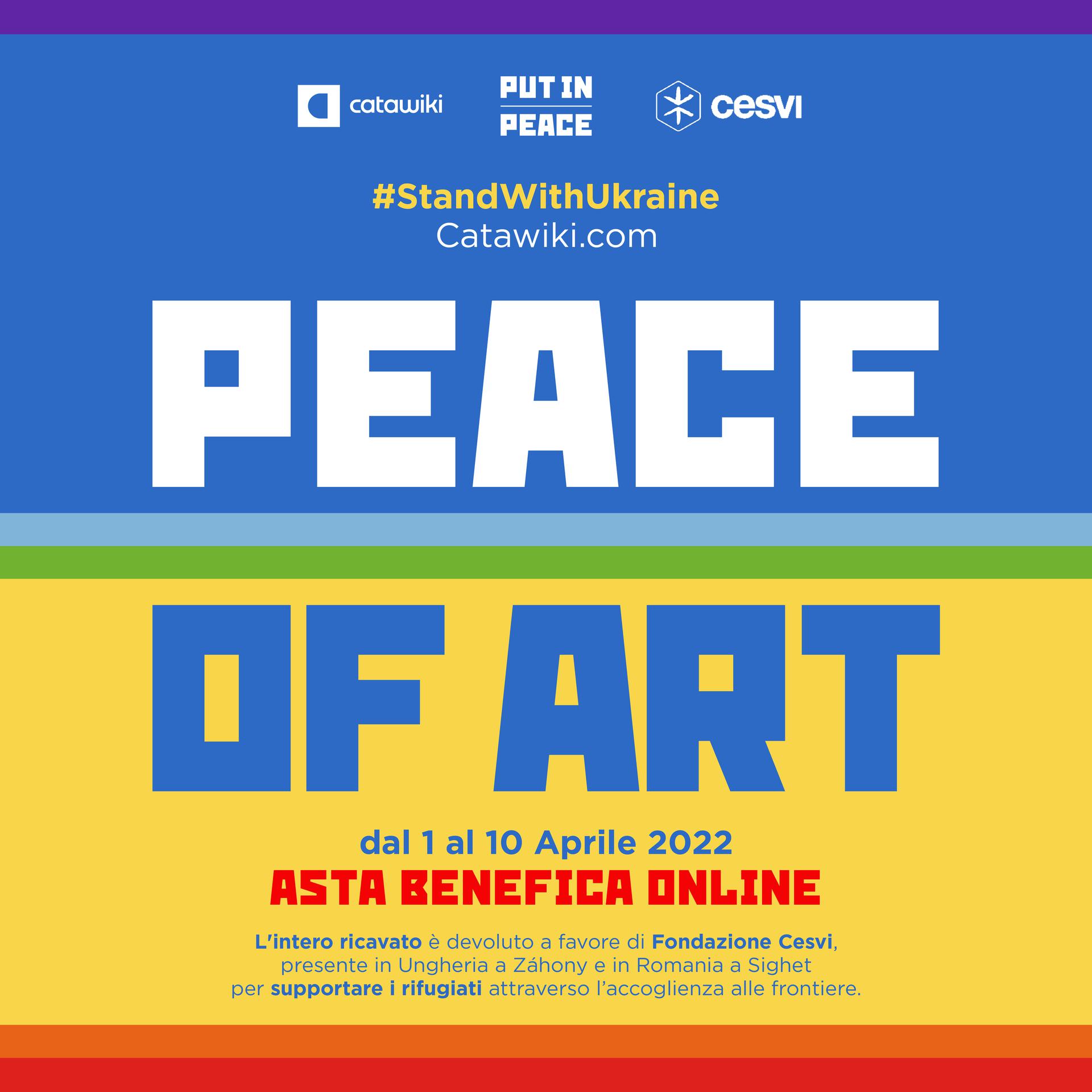 "Peace of Art": parte l'asta di beneficenza online per l'Ucraina