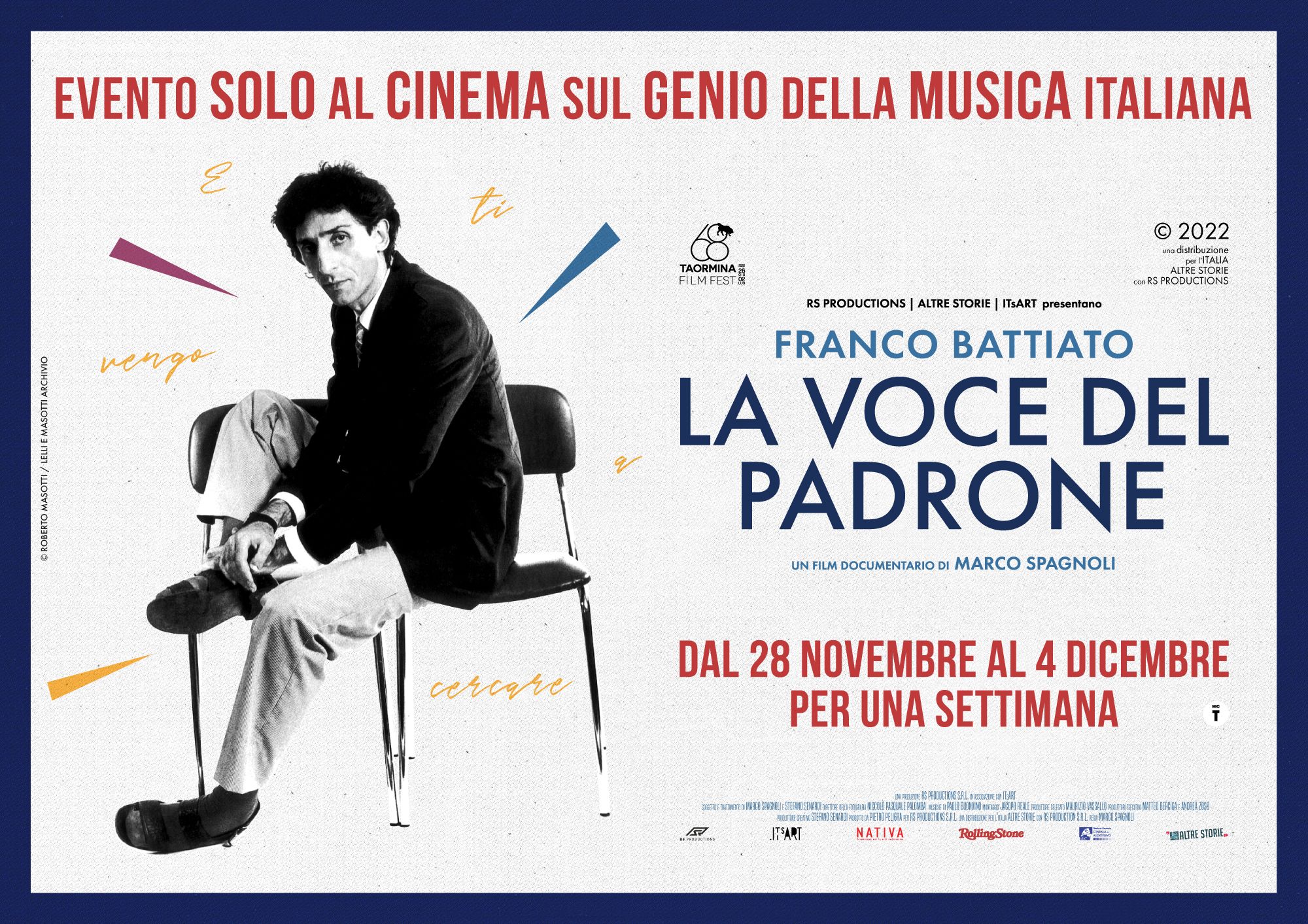 Il film evento "Franco Battiato – La Voce del Padrone" arriva sul grande schermo (trailer)
